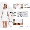 JINSHI Women T Shirt Dress Hiking/Tennis/Golf/Leisure Comfortable and Soft Athletic Dress for Women(White)