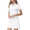 JINSHI Women T Shirt Dress Hiking/Tennis/Golf/Leisure Comfortable and Soft Athletic Dress for Women(White)