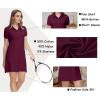 JINSHI Women T Shirt Dress Hiking/Tennis/Golf/Leisure Comfortable and Soft Athletic Dress for Women(Wine Red)