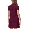 JINSHI Women T Shirt Dress Hiking/Tennis/Golf/Leisure Comfortable and Soft Athletic Dress for Women(Wine Red)