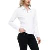 JINSHI Women’s Golf Polo Shirt Long Sleeves Zip Up Sport Active Shirts Quick Dry Athletic T-Shirt Casual Tennis Tops Slim Fit(White)