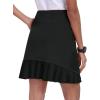 MoFiz 20″ Knee Length Skorts Skirt for Women Golf Tennis Skort High Waisted Athletic Skirt for Sports Summer Casual(Black)