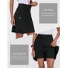 MoFiz 20″ Knee Length Skorts Skirt for Women Golf Tennis Skort High Waisted Athletic Skirt for Sports Summer Casual(Black)