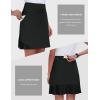 MoFiz 20″ Knee Length Skorts Skirt for Women Golf Tennis Skort High Waisted Athletic Skirt for Sports Summer Casual(Black)