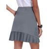 MoFiz 20″ Knee Length Skorts Skirt for Women Golf Tennis Skort High Waisted Athletic Skirt for Sports Summer Casual(Grey)