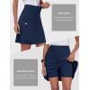 MoFiz 20″ Knee Length Skorts Skirt for Women Golf Tennis Skort High Waisted Athletic Skirt for Sports Summer Casual(Navy Blue)