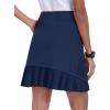 MoFiz 20″ Knee Length Skorts Skirt for Women Golf Tennis Skort High Waisted Athletic Skirt for Sports Summer Casual(Navy Blue)