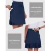 MoFiz 20″ Knee Length Skorts Skirt for Women Golf Tennis Skort High Waisted Athletic Skirt for Sports Summer Casual(Navy Blue)