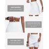 MoFiz 20″ Knee Length Skorts Skirt for Women Golf Tennis Skort High Waisted Athletic Skirt for Sports Summer Casual(White)