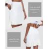 MoFiz 20″ Knee Length Skorts Skirt for Women Golf Tennis Skort High Waisted Athletic Skirt for Sports Summer Casual(White)