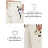 MoFiz Capris for Women Cargo Hiking Pants Lightweight Quick Dry Running Summer Athletic Workout Casual Outdoor Zipper with Pockets White L