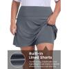 MoFiz Plus Size 20″ Knee Length Skorts Skirts for Women Golf Tennis Skort High Waisted Athletic Skirt for Summer Casual(Grey)