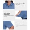 MoFiz Plus Size Golf Polo Shirts for Women Zip Up Short Sleeve Collared Tennis Workout Tops Sport Athletic Activewear XL-5XL(Blue)