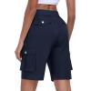 MoFiz Women’s 10″ Hiking Cargo Shorts Lightweight Quick Dry Outdoor Running Athletic Short Summer Travel Loose 6 Pockets(B02-navy)