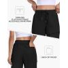 MoFiz Womens 10″ Long Shorts for Women Knee Length Quick Dry Women Hiking Cargo Athletic Travel Golf Shorts with Zip Pockets(Aa-black)