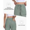 MoFiz Womens 10″ Long Shorts for Women Knee Length Quick Dry Women Hiking Cargo Athletic Travel Golf Shorts with Zip Pockets(Ab-gray Green)