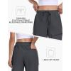 MoFiz Womens 10″ Long Shorts for Women Knee Length Quick Dry Women Hiking Cargo Athletic Travel Golf Shorts with Zip Pockets(Ae-dark Gray)