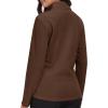 MoFiz Women’s 1/4 Zip Polar Fleece Pullover Long Sleeve Soft Lightweight Warm Winter Jacket Top(Brown)
