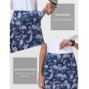 MoFiz Women’s 20″ Knee Length Skorts Skirt High Waisted Golf Tennis Skort Athletic Skirt for Sports Workout Summer Casual with Pockets, Navy Blue Paisley 2XL