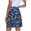 MoFiz Women’s 20″ Knee Length Skorts Skirt High Waisted Golf Tennis Skort Athletic Skirt for Sports Workout Summer Casual with Pockets, Navy Blue Paisley 2XL