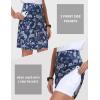 MoFiz Women’s 20″ Knee Length Skorts Skirt High Waisted Golf Tennis Skort Athletic Skirt for Sports Workout Summer Casual with Pockets, Navy Blue Paisley 2XL