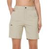MoFiz Womens 7″ Hiking Cargo Shorts for Women Athletic Golf Shorts Summer Casual Travel Outdoor Quick Dry with Pockets