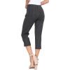MoFiz Women’s Capri Pants Summer Pull-On Stretch Straight Leg Golf Yoga & Business Casual Dressy Cropped Pants with Pockets(Houndstooth)