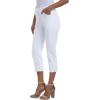 MoFiz Women’s Capri Pants Summer Pull-On Stretch Straight Leg Golf Yoga & Business Casual Dressy Cropped Pants with Pockets(White)