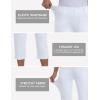 MoFiz Women’s Capri Pants Summer Pull-On Stretch Straight Leg Golf Yoga & Business Casual Dressy Cropped Pants with Pockets(White)