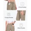 MoFiz Women’s Cargo Joggers Lightweight Quick-Dry Elastic Waist Summer Pants for Hiking, Golf & Outdoor Travel Ankle Cuffs(Khaki)