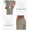 MoFiz Women’s Cargo Shorts Quick Dry Athletic Shorts Lightweight Running Summer Hiking Shorts with Pockets(Grey Khaki)