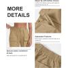 MoFiz Women’s Cotton Bermuda Cargo Shorts 7″ Casual Summer Elastic Waist Hiking Shorts with 6 Pockets(Khaki)