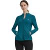 MoFiz Women’s Full Zip Hiking Shirt Lightweight UPF 50+ Sun Protection Running Jacket Long Sleeve Sports Outdoor Top Pocket(Ocean Blue)