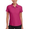MoFiz Women’s Golf Polo Shirt Short Sleeve UPF 50+ Collared 1/4 Zip Tennis Tops Quick-Dry Lightweight Cooling Athletic Shirt(Rose)