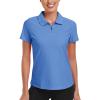 MoFiz Women’s Golf Polo Shirt Short Sleeve UPF 50+ Collared 1/4 Zip Tennis Tops Quick-Dry Lightweight Cooling Athletic Shirt(Sky Blue)