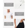 MoFiz Women’s Golf Polo Shirt Short Sleeve UPF 50+ Collared 1/4 Zip Tennis Tops Quick-Dry Lightweight Cooling Athletic Shirt(White)