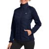 MoFiz Womens Lightweight Insulated Hiking Jacket Fleece Lined Thermal Hybrid Softshell Full Zip Winter Fall Running Coat(Navy Blue)
