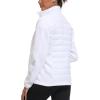MoFiz Womens Lightweight Insulated Hiking Jacket Fleece Lined Thermal Hybrid Softshell Full Zip Winter Fall Running Coat(White)