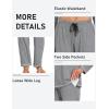 MoFiz Women’s Pajamas Sets Long Sleeve Sleepwear 2 Piece Pjs Lightweight Lounge Set with Pockets(Grey)
