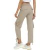 MoFiz Women’s Plus Size Cargo Pants Casual Hiking Pants Lightweight Quick Dry Summer Pants for Women(B01-khaki)