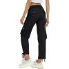 MoFiz Women’s Plus Size Cargo Pants Casual Hiking Pants Lightweight Quick Dry Summer Pants for Women(B02-black)