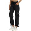 MoFiz Women’s Plus Size Cargo Pants Casual Hiking Pants Lightweight Quick Dry Summer Pants for Women(B02-black)