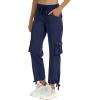 MoFiz Women’s Plus Size Cargo Pants Casual Hiking Pants Lightweight Quick Dry Summer Pants for Women(B04-navy)