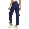 MoFiz Women’s Plus Size Cargo Pants Casual Hiking Pants Lightweight Quick Dry Summer Pants for Women(B04-navy)
