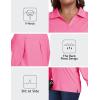 MoFiz Women’s Plus Size Golf Long Sleeve Polo Shirts V Neck Workout Casual Loose Fit Tops XL-5XL(Rose-red)