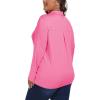 MoFiz Women’s Plus Size Golf Long Sleeve Polo Shirts V Neck Workout Casual Loose Fit Tops XL-5XL(Rose-red)