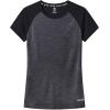 MoFiz Women’s Short Sleeve UPF 50+ Sun Protection Sports T-Shirt Quick Dry Running Workout Athletic Tee Top(Black Grey)