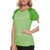 MoFiz Women’s Short Sleeve UPF 50+ Sun Protection Sports T-Shirt Quick Dry Running Workout Athletic Tee Top(Grass Green)