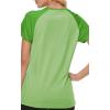 MoFiz Women’s Short Sleeve UPF 50+ Sun Protection Sports T-Shirt Quick Dry Running Workout Athletic Tee Top(Grass Green)