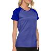 MoFiz Women’s Short Sleeve UPF 50+ Sun Protection Sports T-Shirt Quick Dry Running Workout Athletic Tee Top(Medium Blue)